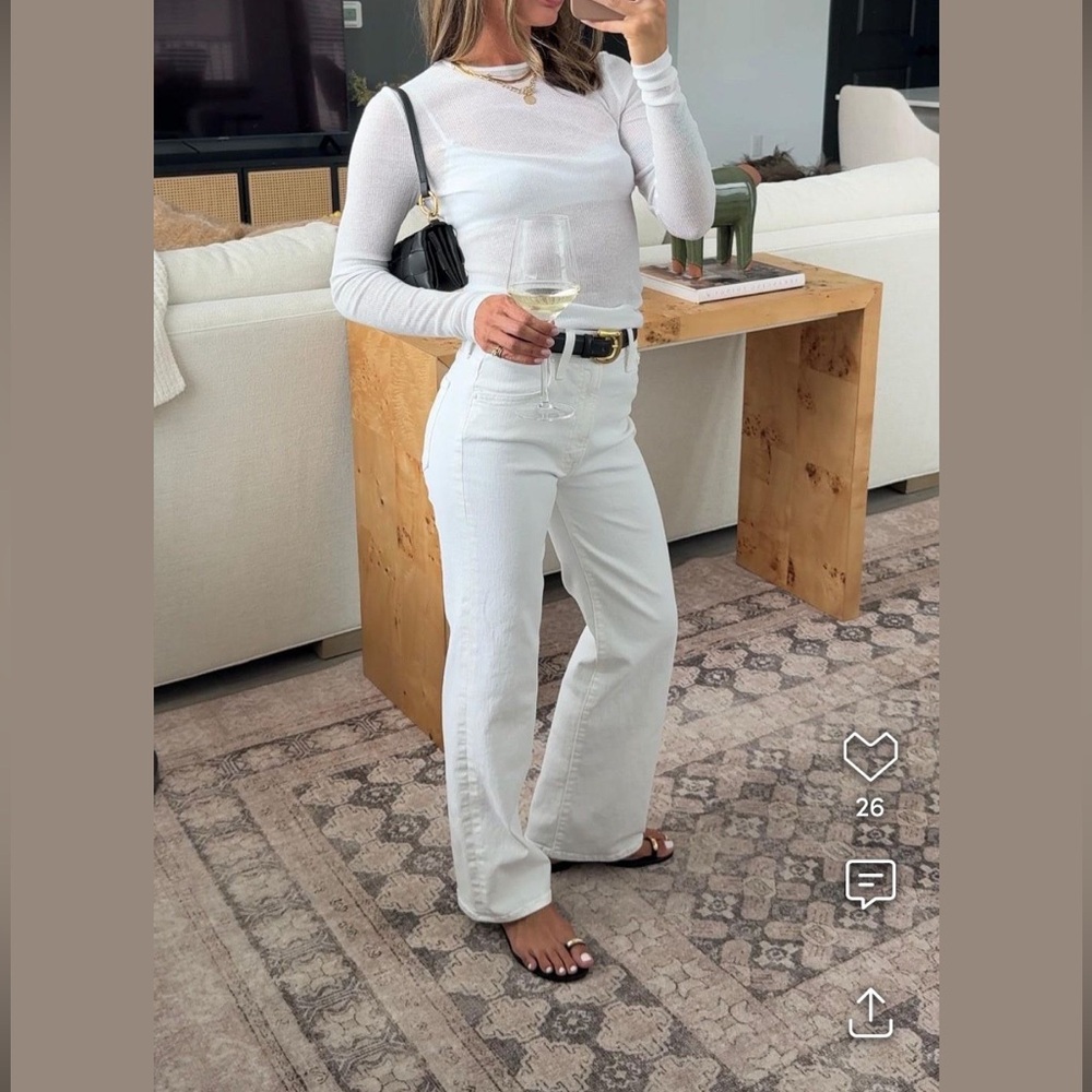 Gap 1969 Long & Lean White Jeans